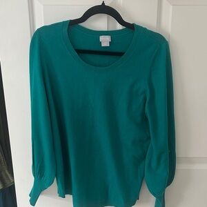 Chico's Teal Long Sleeve Top